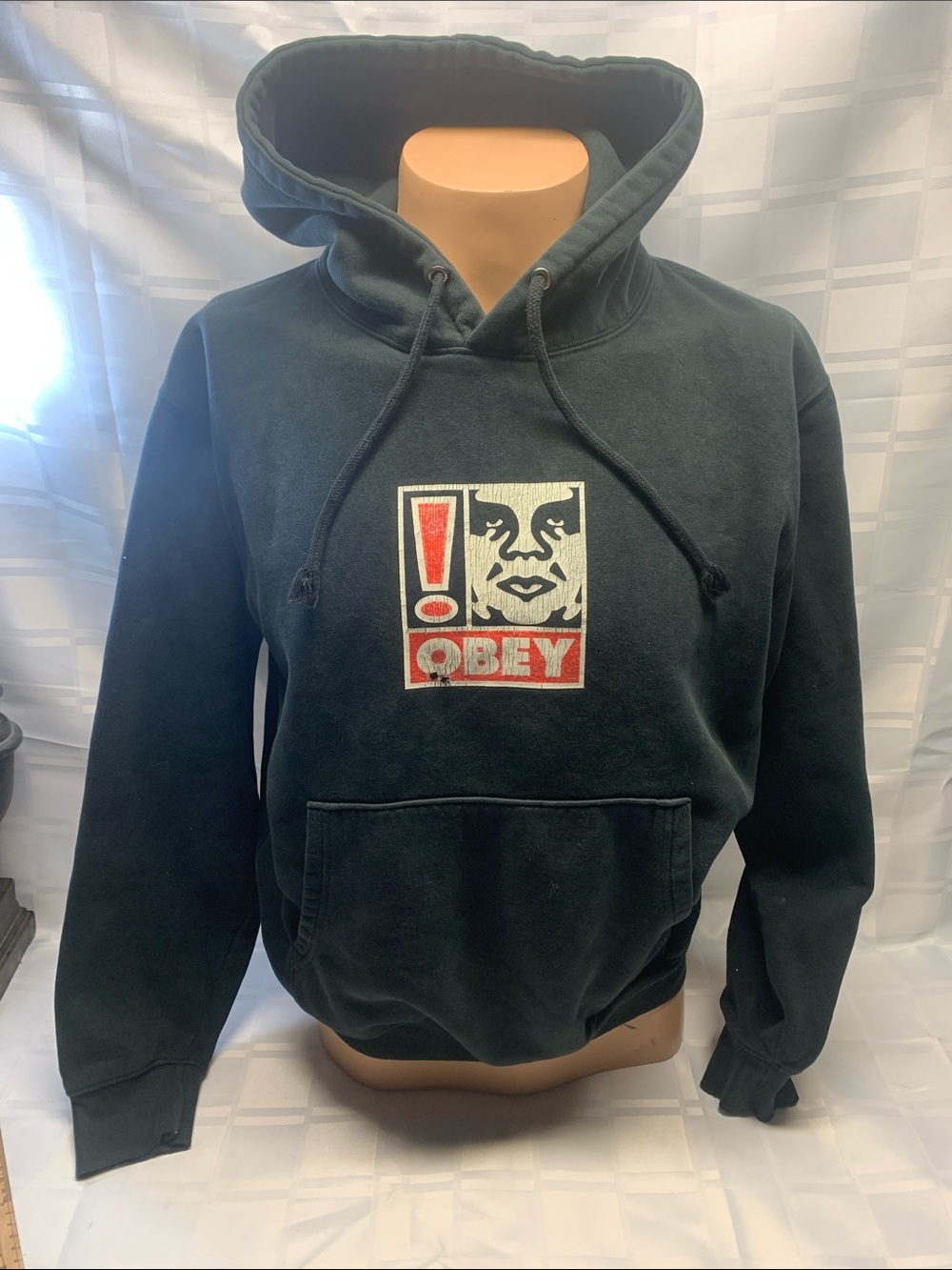 Obey Black Graphic Hoodie - Men's Pullover Sweatshirt